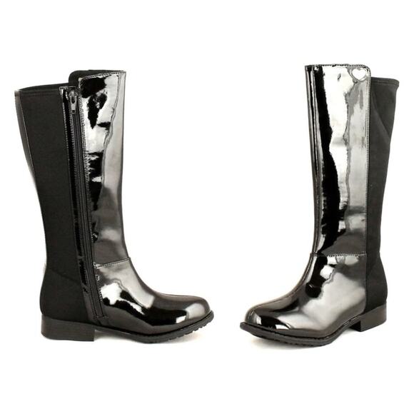 Stuart Weitzman Girls Fifty Fifty Classic Knee High Boot Size 5 Side Zip Patent - Picture 1 of 10